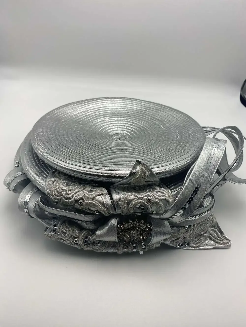 Ms Divine Vintage Silver Lace KY Derby - Bridal - Costume Elegant Beauty